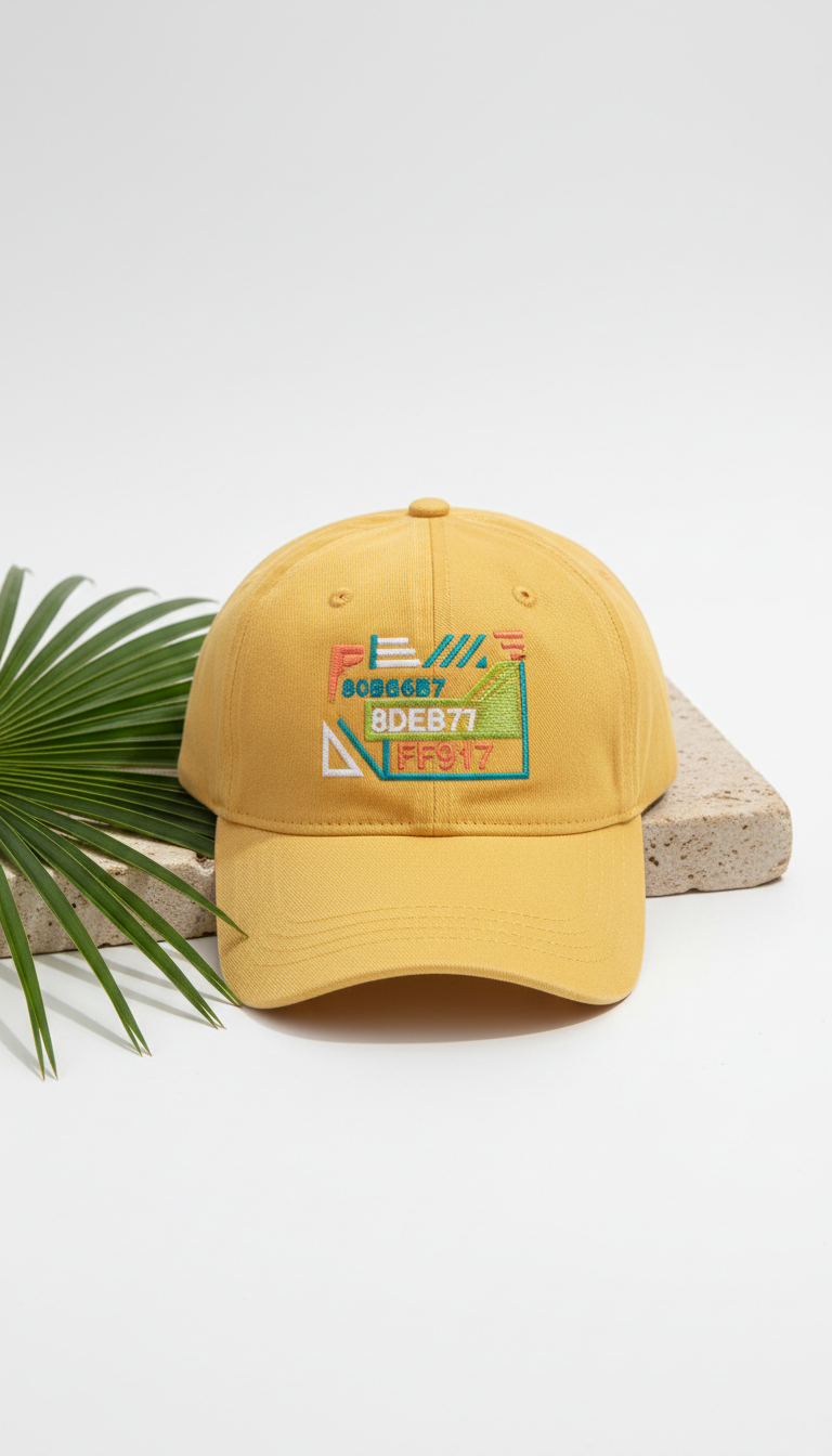 Casquette jaune soleil coton