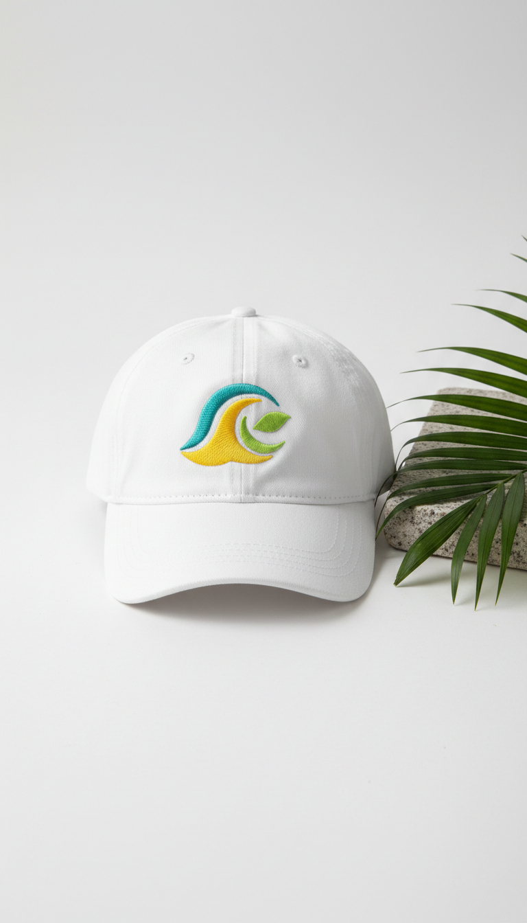 Casquette blanc coco coton