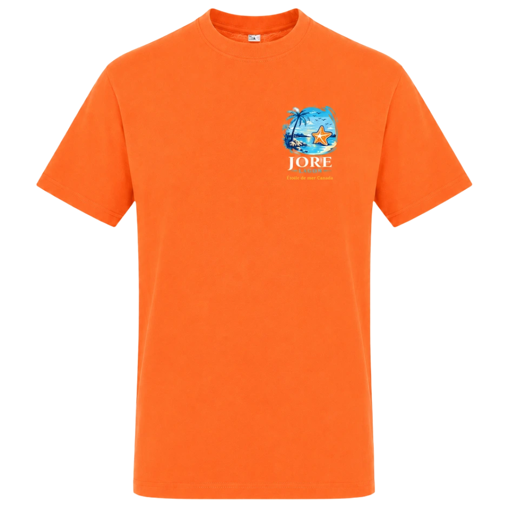 T-Shirt Orange Devant Jeu Concours Jore Lagon 2026